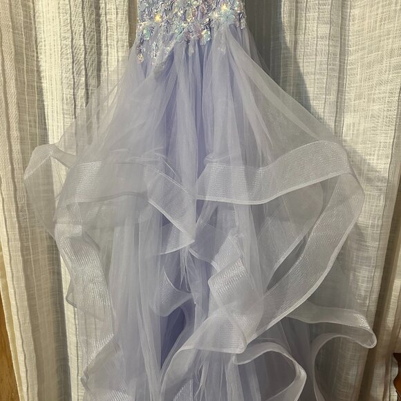Stacees Lavender Sequined Prom Dress Size 0 New w/ Tags - Picture 3 of 10